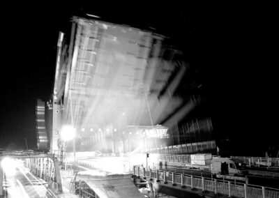 Klappbrücke Wolgast – Langzeitbelichtung