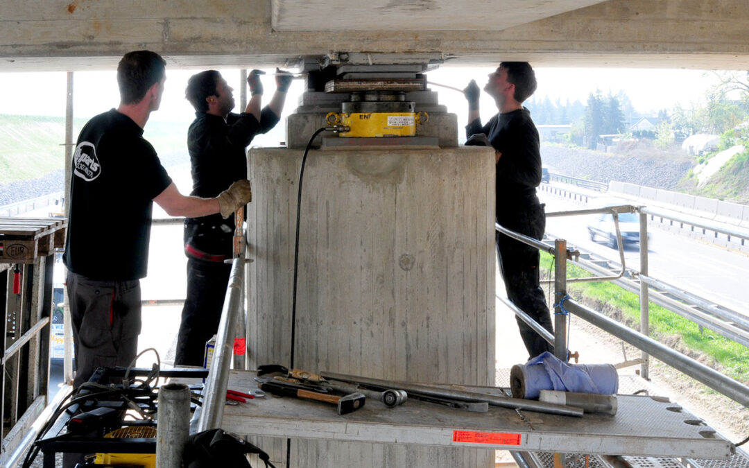 Brückenverschiebung – A 14 bei Leipzig