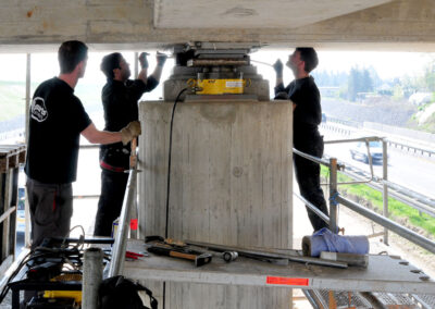 Brückenverschiebung – A 14 bei Leipzig