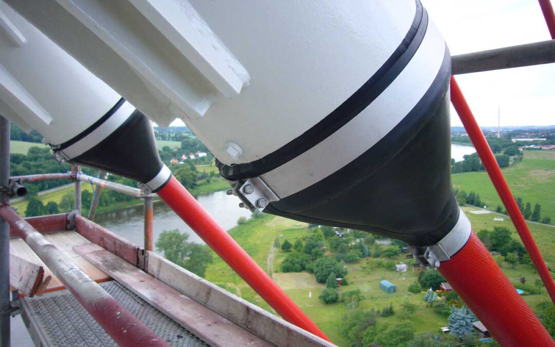 Schrägseilbrücke Niederwartha – Seilhauben