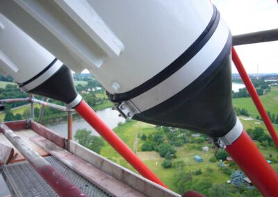 Schrägseilbrücke Niederwartha – Seilhauben
