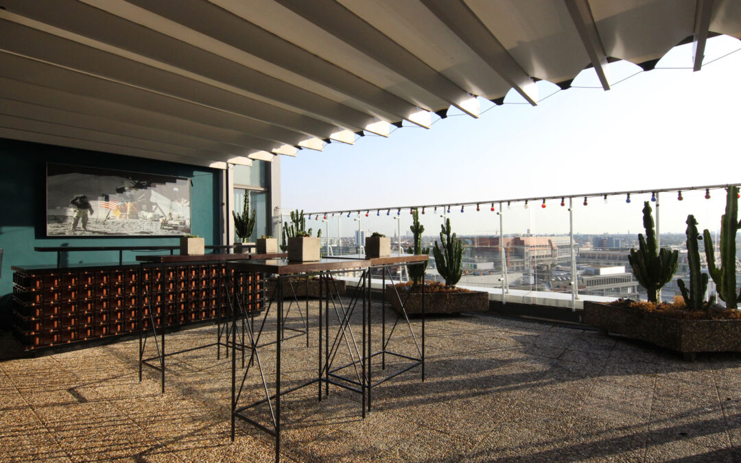 Pan Am Lounge – Verschattung Grillterrasse
