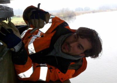 Brücke über die Ems – Lagerplattentausch